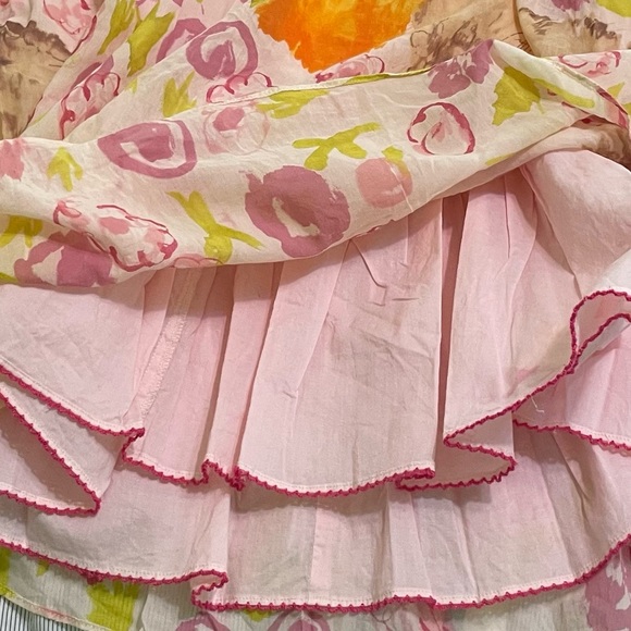 Anthropologie Floreat Morning Stroll Cat Dress Fit Flare Floral Smocked Retro 6 - Picture 14 of 16